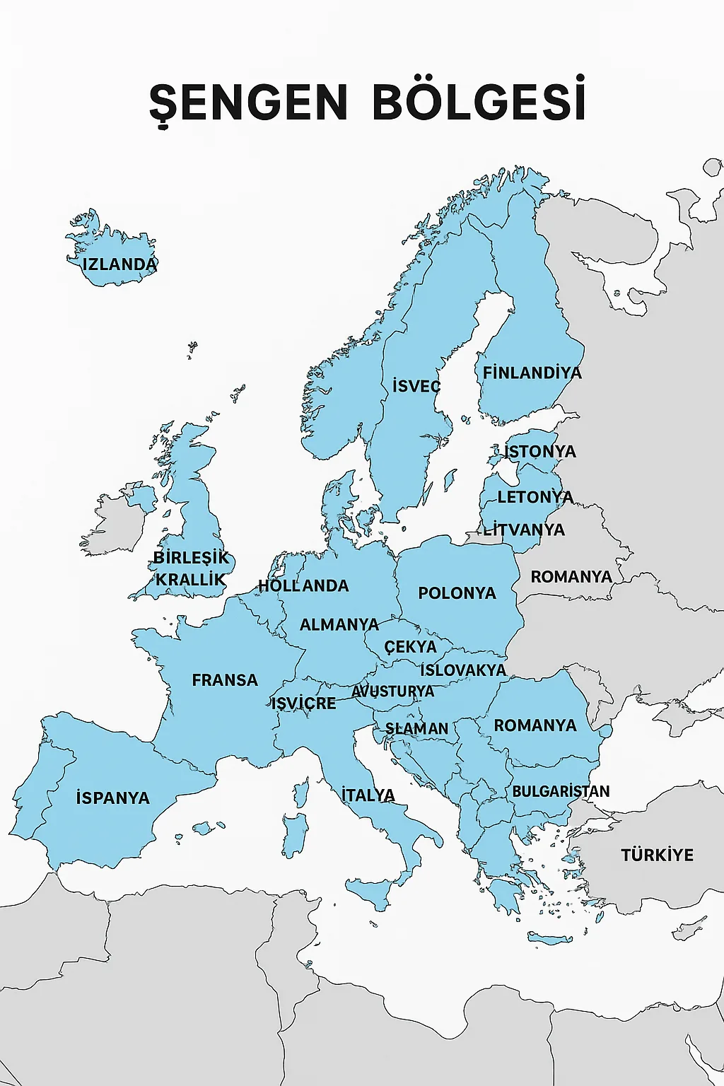 AB ve Schengen bölgesine biyometrik Giriş/Çıkış Sistemi geliyor Schengen Bölgesi Ülkeleri