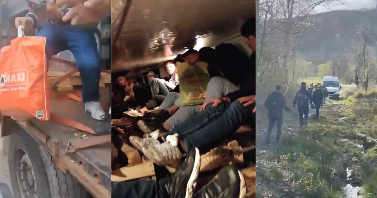 Balkan rotasında ölüm yolculuğu: Bir minibüse tıkılan onlarca göçmen kamerada! Avrupa'ya kaçak yollarla geçiş